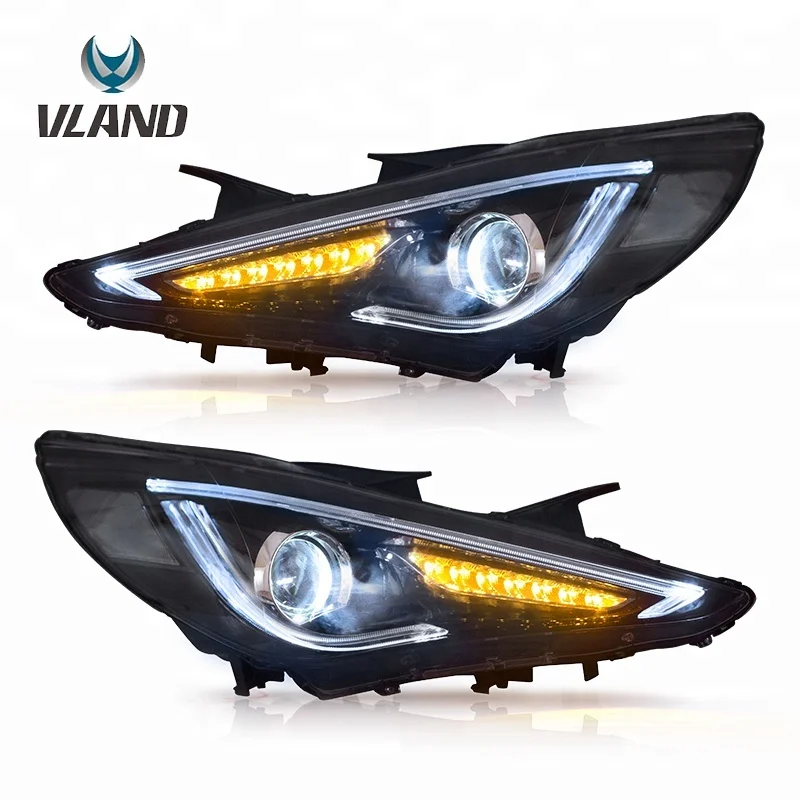 VLAND manufacture factory  Bi-projectors New LED Head light SONATA 2011-2014 FOR HYUNDAI SONATA  HEADLAMP