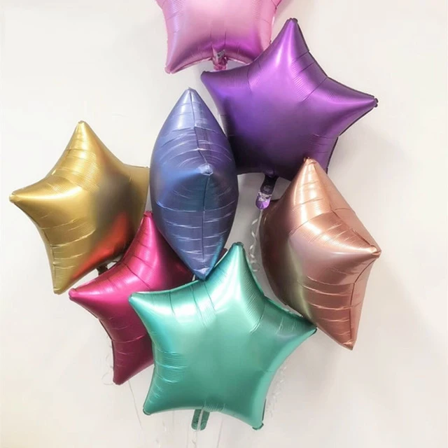 18inch Chrome Metallic Heart Star Round Helium Foil Balloons Birthday Party  Wedding  baby shower Decorations