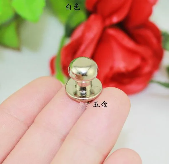 Round Head Solid Brass Rivet Chicago Screw For Bag Fittings