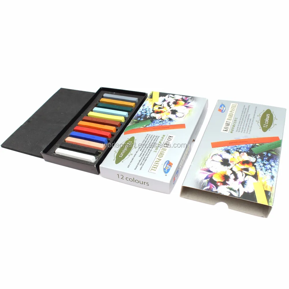 Popular 12 Colors pins Non-toxic Temporary Pastel Hair Square Hair Dye Color Chalk