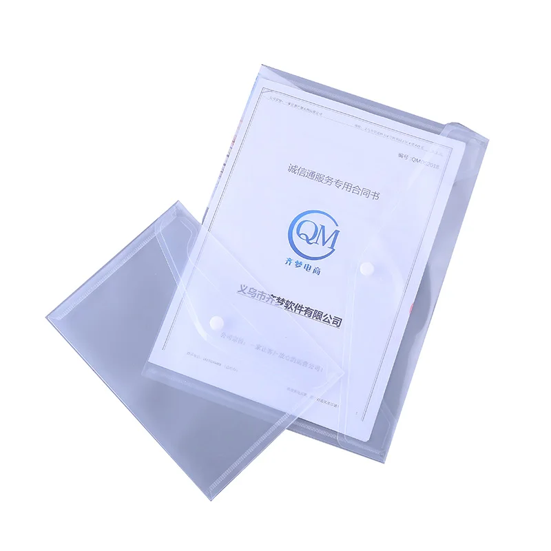 A5 A4 FC Clear Plastic PP File Envelop My Clear Bag