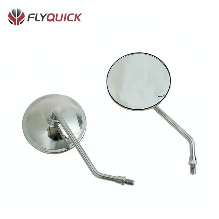 ZF001-24 Universal ABS Chrome Round 110mm Motorcycle Rearview Mirror For GN125