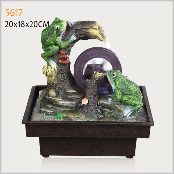
New resin frog water fountain with ball 