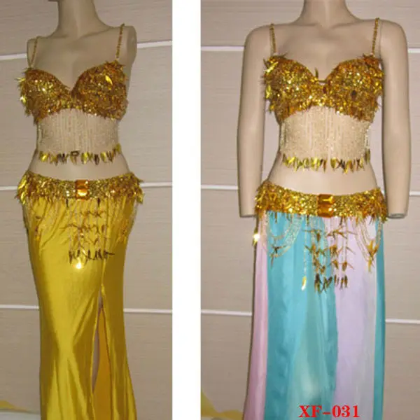 Hot selling gold brazil carnival costumes(XF-031)