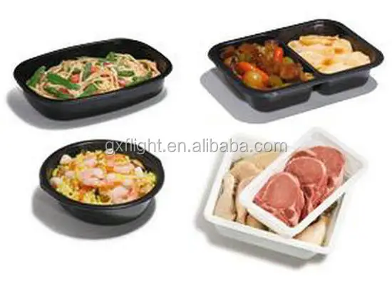 CPET High-heat Resistant Disposable Microwave And Oven Safe Food Containers For Airline