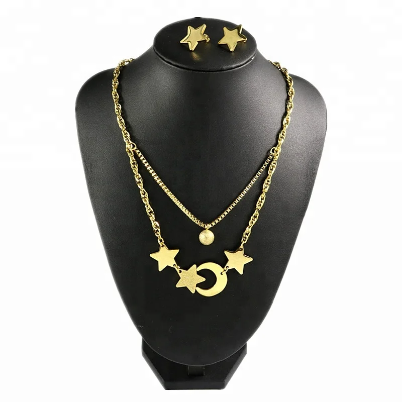 China Stainless Steel Jewelry Supplier hot selling 2018 new design stainless steel jewelry set wholesale