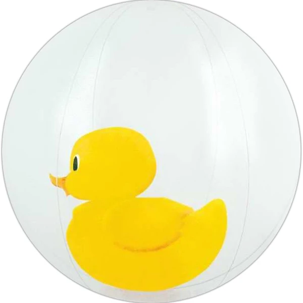 pvc inflatable transparent beach ball with duck inside