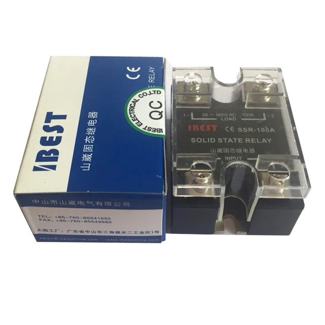 Пакет ибэст 100A 3 Трехфазный постоянный ток, 5 В, 12 В, 24 В постоянного тока, управление AC 220V 380V 480V CE Внутренние твердотельные реле SSR