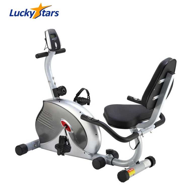 Магнитный лежачий велотренажер с монитором