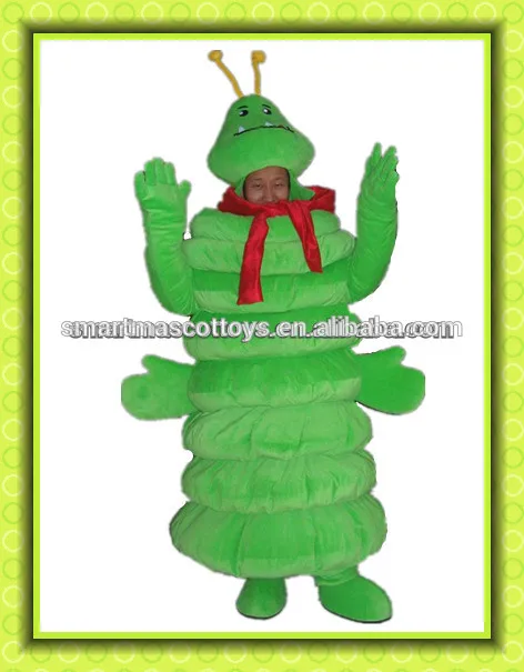 Горячая распродажа высокое качество желтый гусеница для взрослых костюм талисмана
