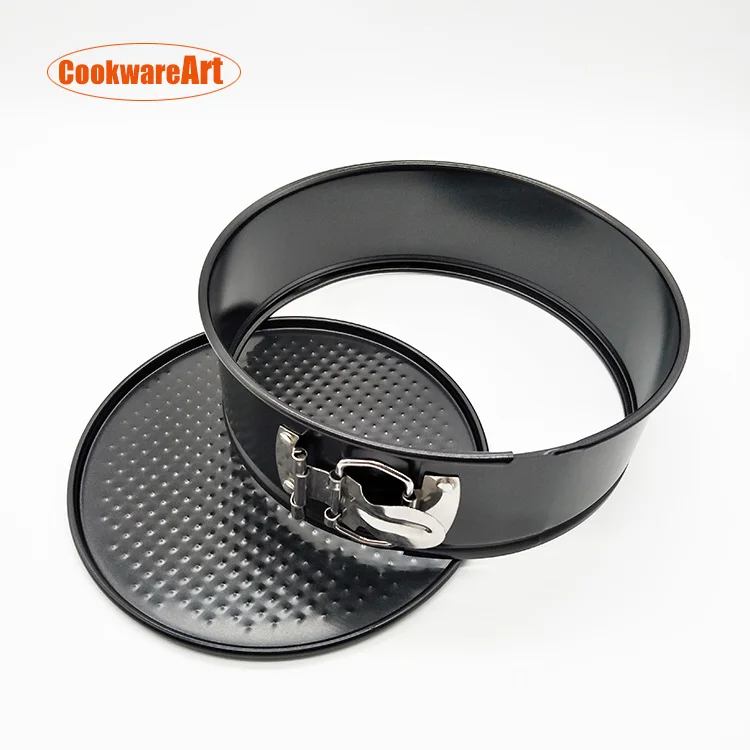 Amazon non-stick 7 inch round carbon steel springform cake tin with removable bottom  non-stick springform pan 7 inch