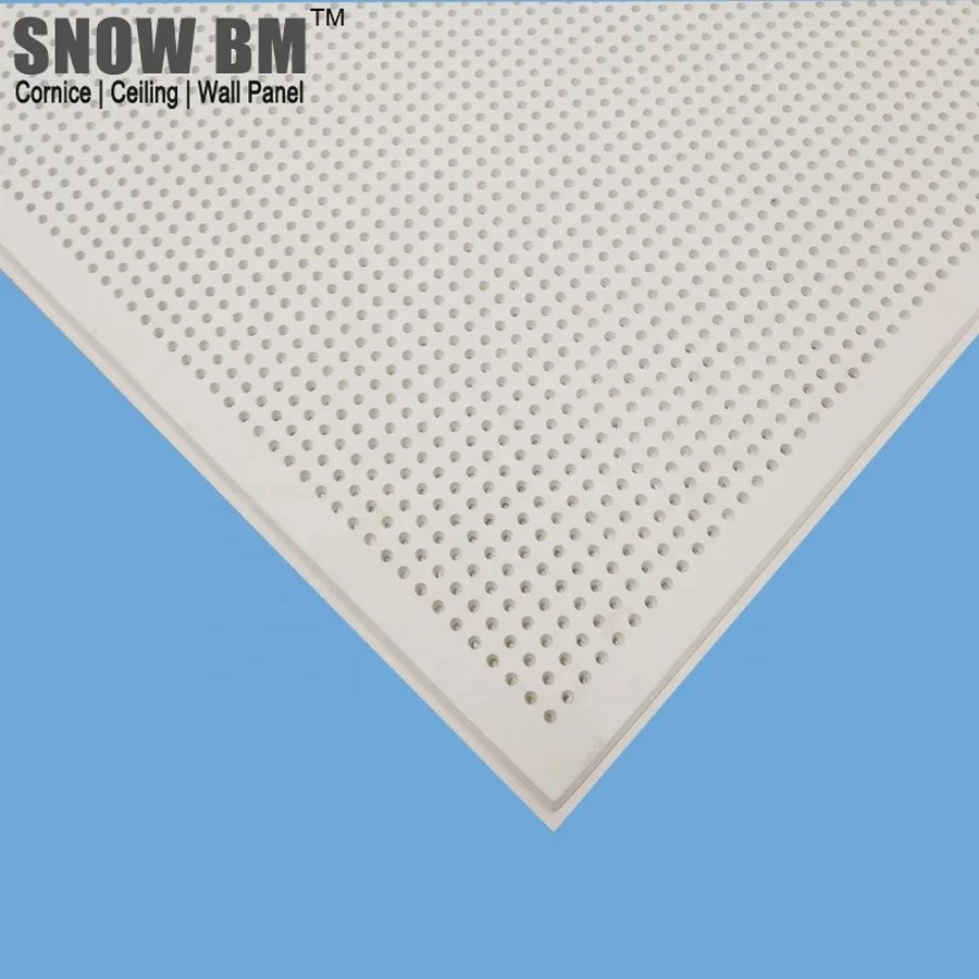 Golden Color POP Fiberglass Reinforce Perforated Gypsum Ceiling