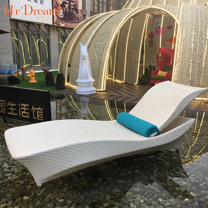 hot sale pool chair garden rattan furniture outdoor chaise sun lounger