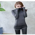 New Women Sport Jackets Running Hoodie sweater Coat Quick dry Long sleeved Sweatshirt Fitness Outerwear Breathable