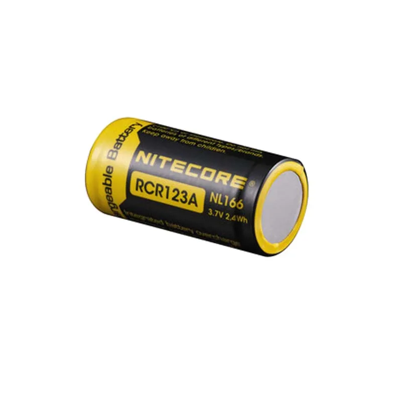 NL166 RCR123A 3.7V 2.4Wh 650mAh 3A Li-ion Rechargeable Battery with Protected PCB for Flashlight