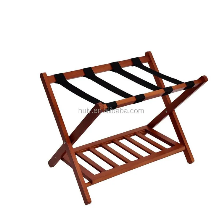 
high quality hotel wooden folding luggage rack design luggage stand 