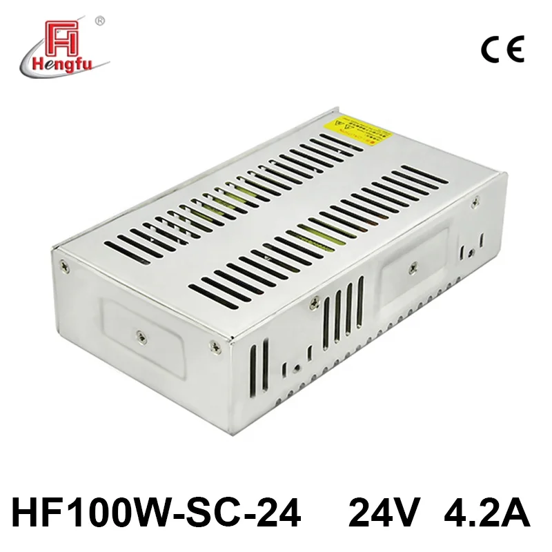 
24V 4.2A Hengfu HF100W-SC-24 SMPS single output AC DC CE PFC switching power supply 