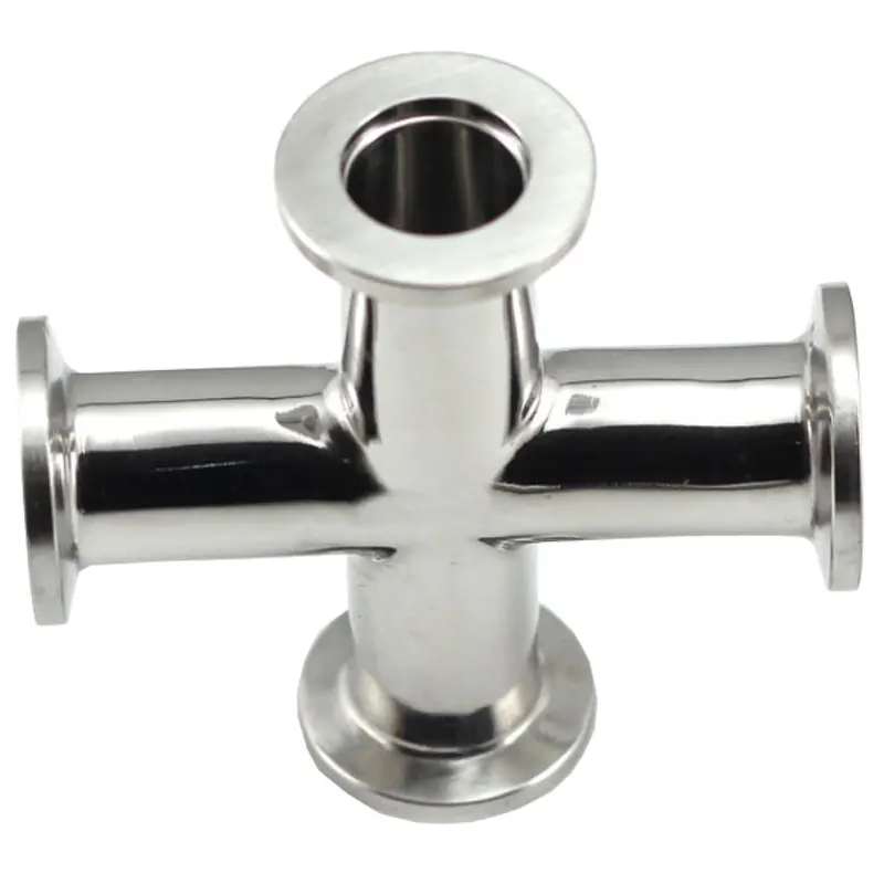 stainless steel 304 vacuum KF16 4-way crosses