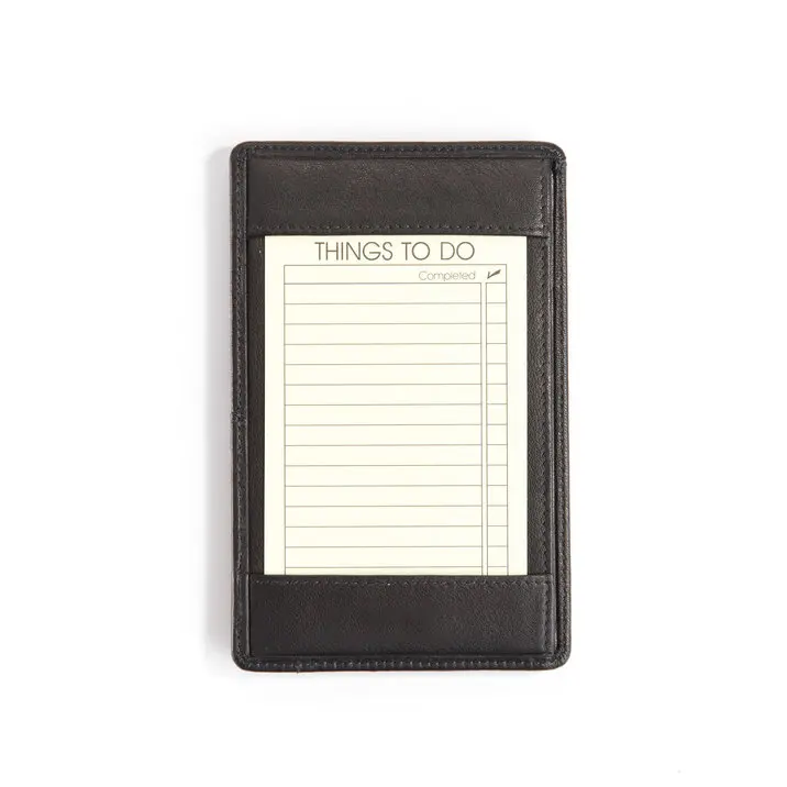 Mini PU leather pocket note memo pad jotter logo customized