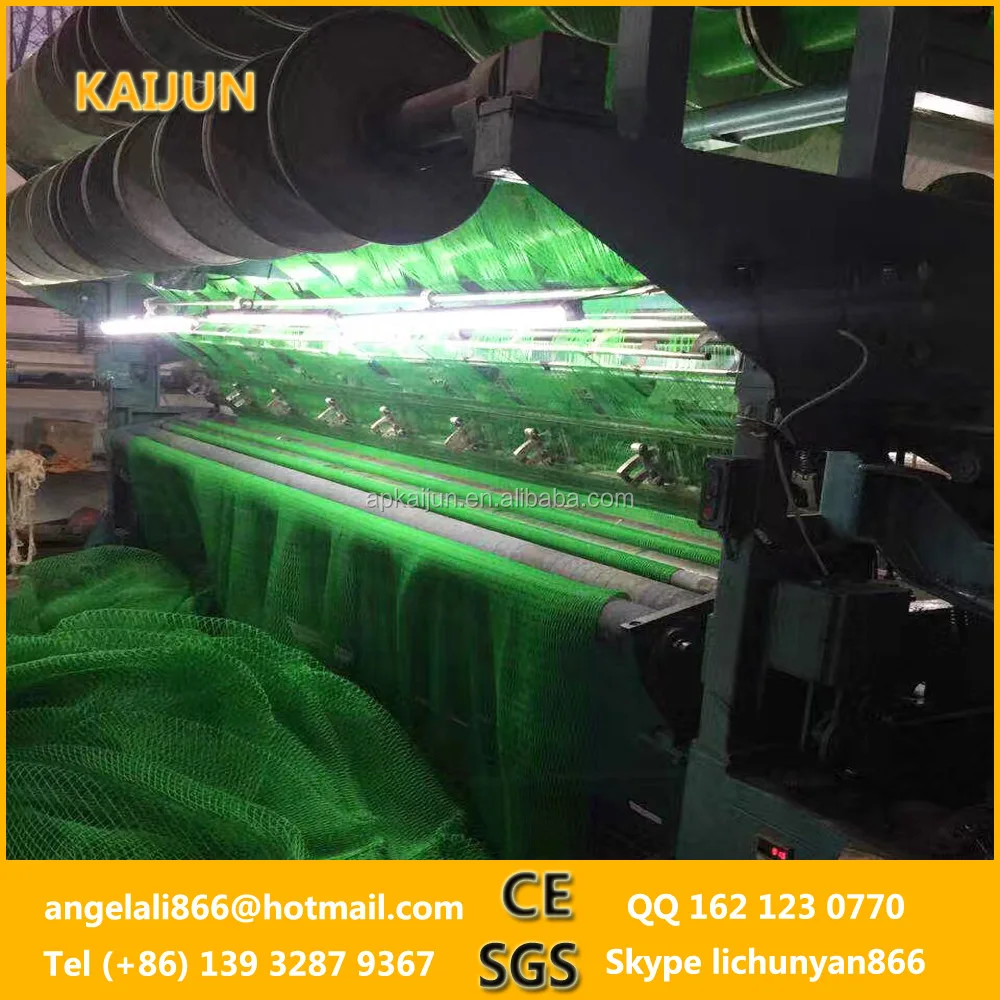 100%virgin HDPE green knotless netting , knotless bird nets