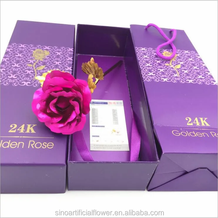 Wholesale 24K golden rose Valentines Day Golden Rose