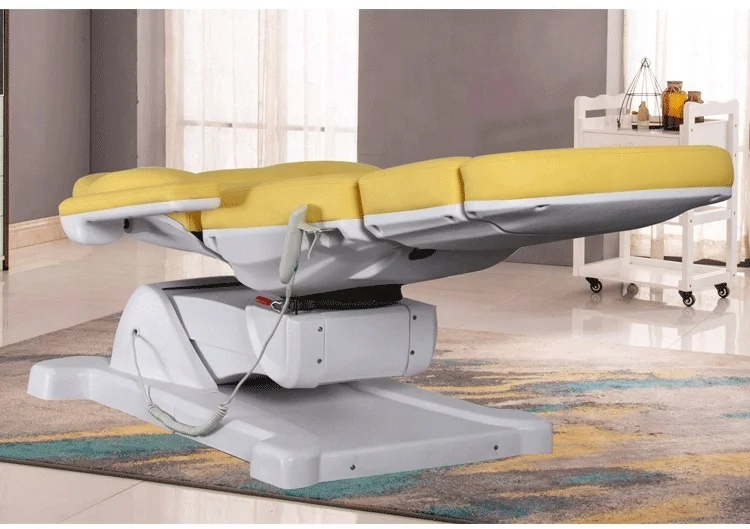 4 Motors Adjustable Electric rotatable beauty bed with legs electric pedicure chair