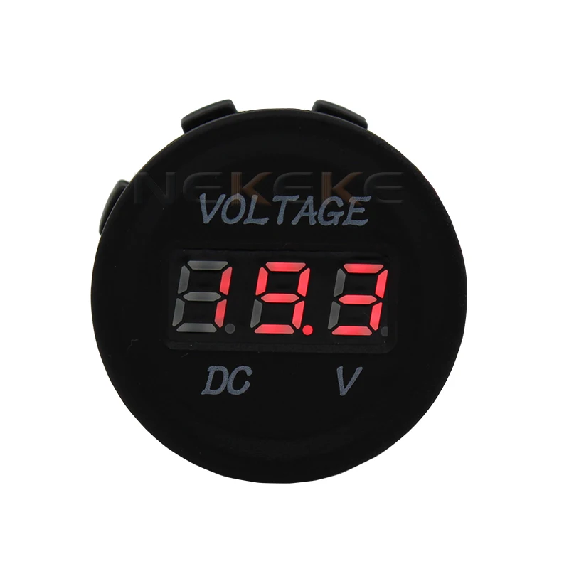 High quality 12V 24V car motorcycle digital display voltmeter