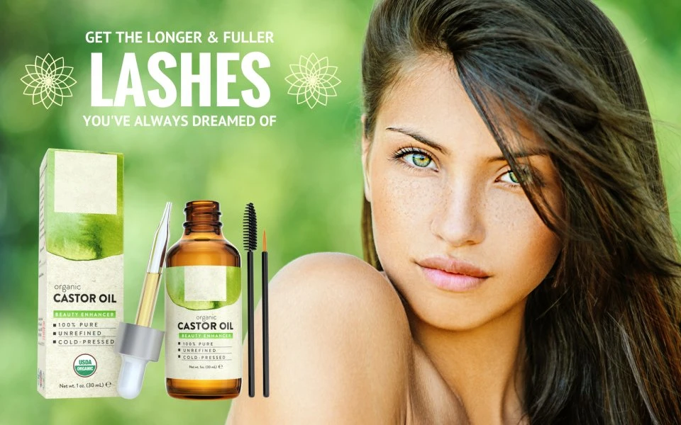 
Best eyelash eyebrow growth 100%pure unrefined organic castor oil 