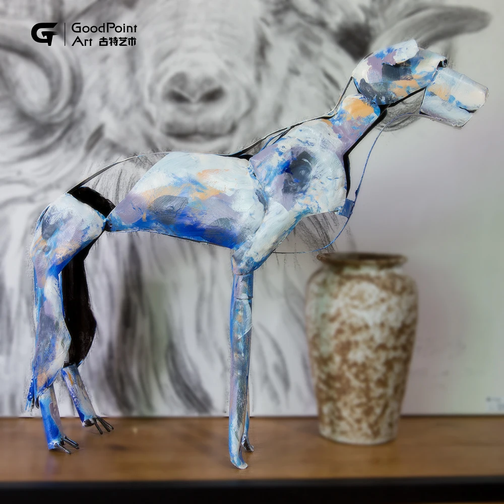 
3D Handicraft Dog Artwork Statue Home Decoration Bronze Wall Sculpture Metal 