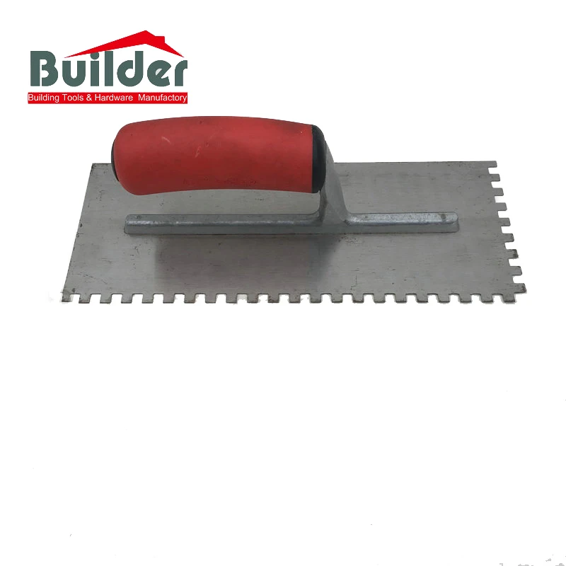 Plaster Trowel Carbon Steel Tile Trowel With  Square Tooth