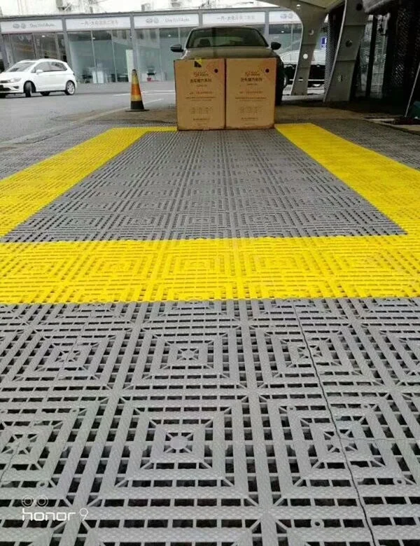 modular plastic interlocking carwash floor tiles
