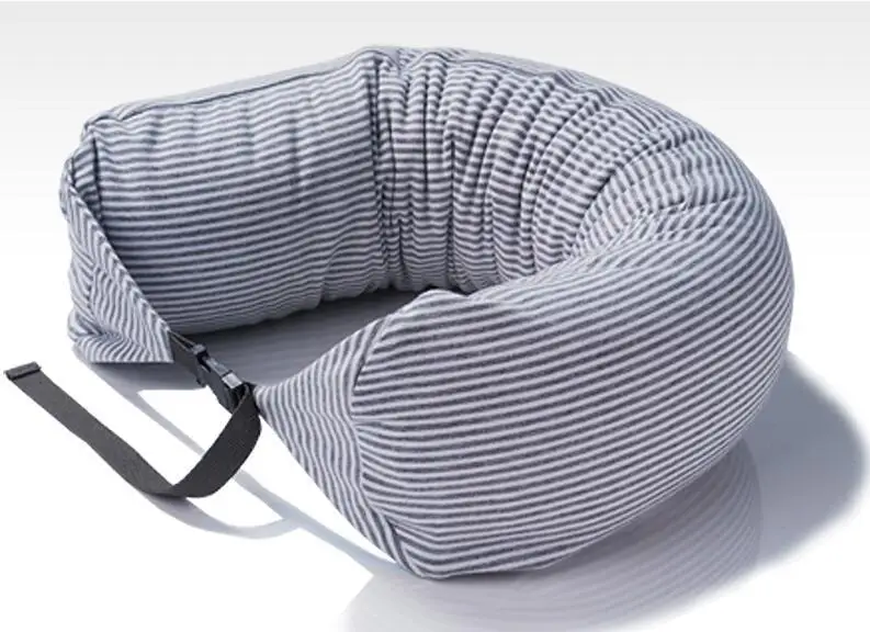 Blue And Pink Stripe Filled Bean Bag Pillow U Shape Column Blue And Pink Stripe Filled Bean Bag Pillow U Shape Column