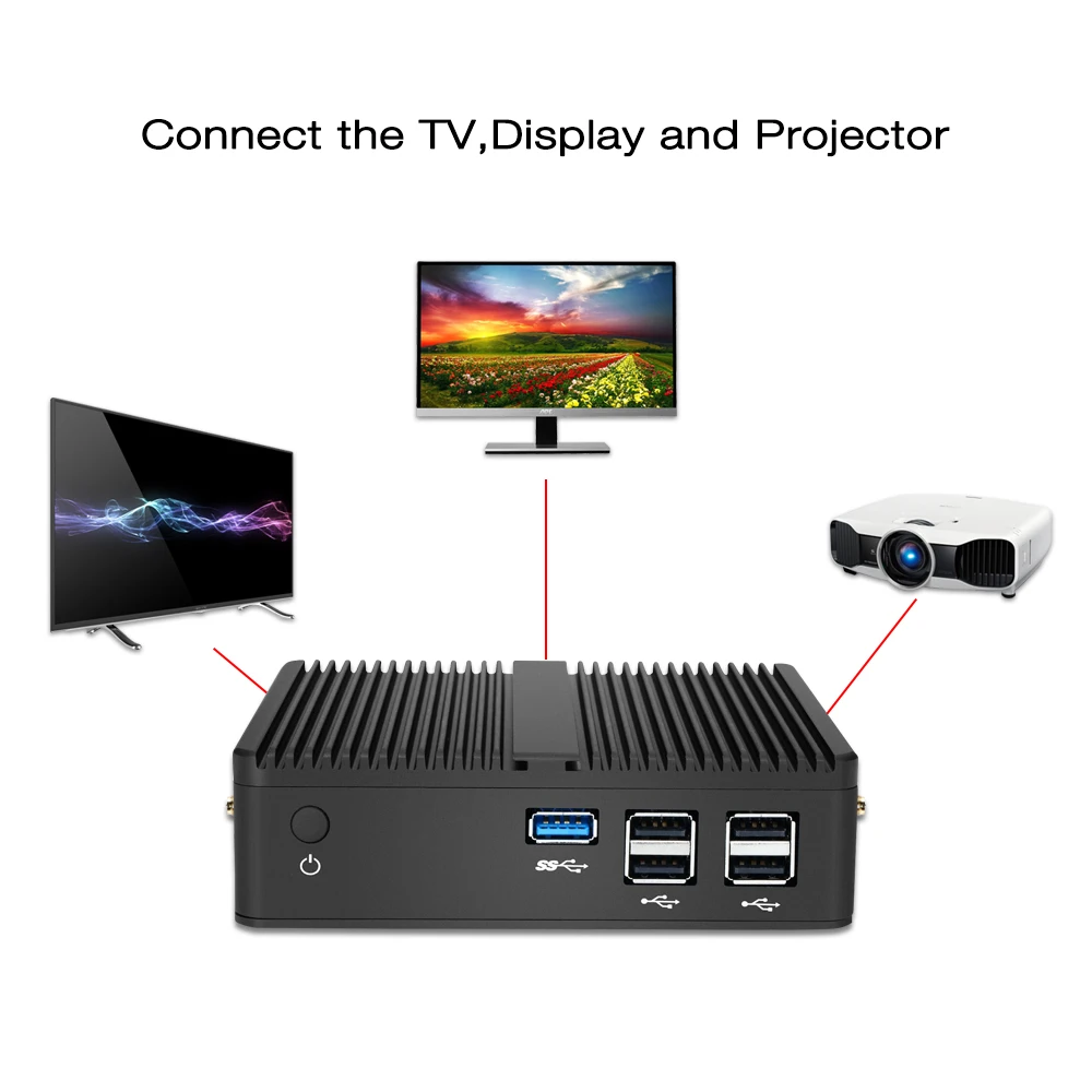 XCY мини Ordinateur Pentium N3510 Windows10 промышленный ПК цена Mini pc безвентиляторный настольный компьютер