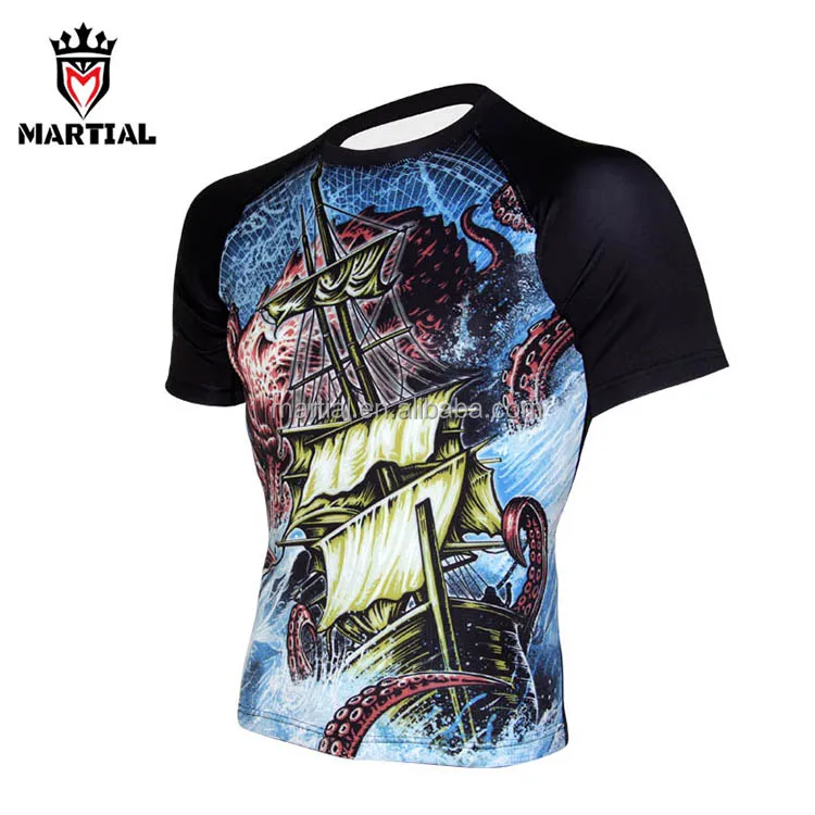 Lightweight Polyester Jiu Jitsu Rashguard Bjj Clothing