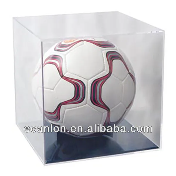 Transparent acrylic soccer ball display case