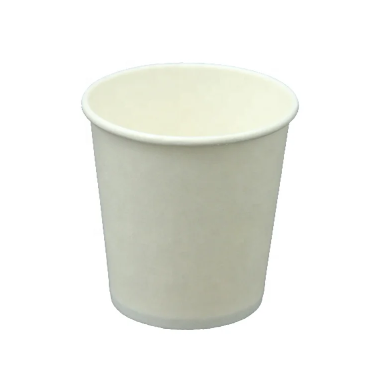 6.5oz 200ml Blank white paper coffee cup disposable