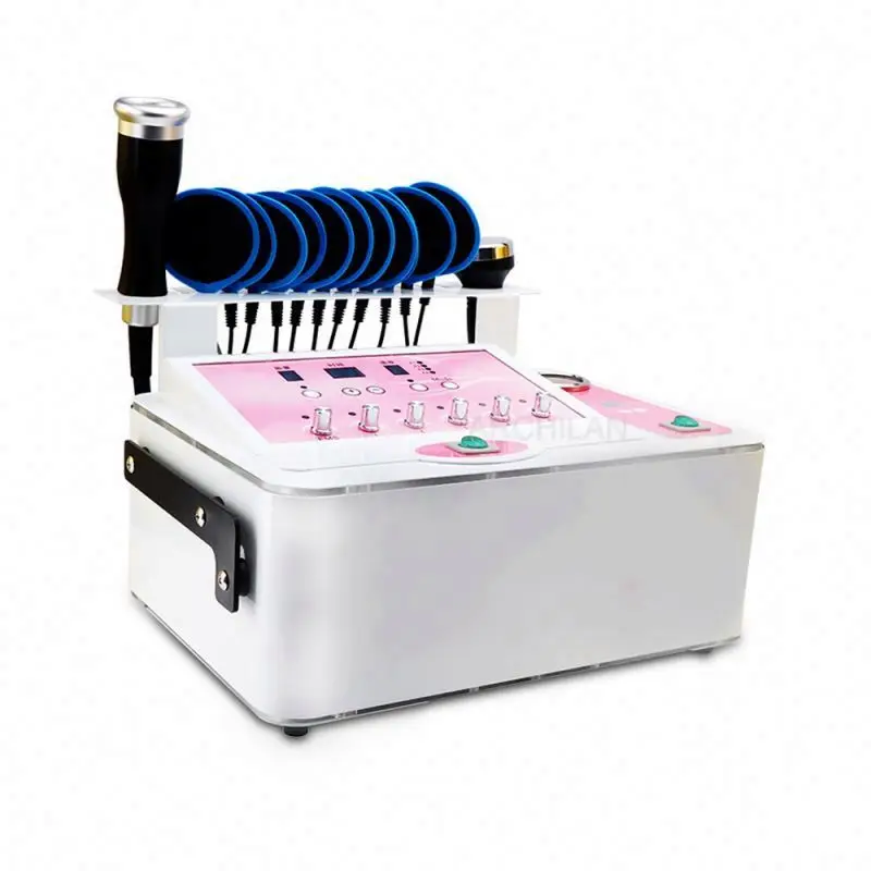 3in1 Ultrasonic cure ems beauty instrument lymphatic drainage vacuum therapy machine