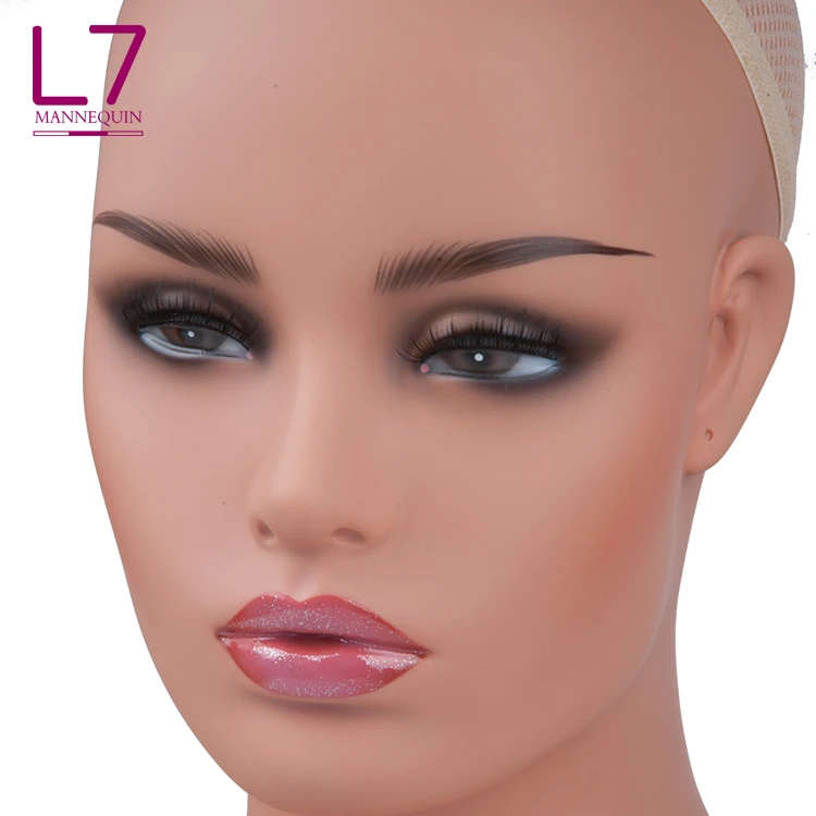 
Asian Mannequin Head Without Hair 100% Human Hair Mannequin Head Stand 