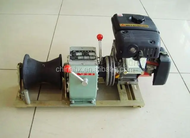 1 Ton Gasoline and Diesel Engine Powered Winch for Electric Construction