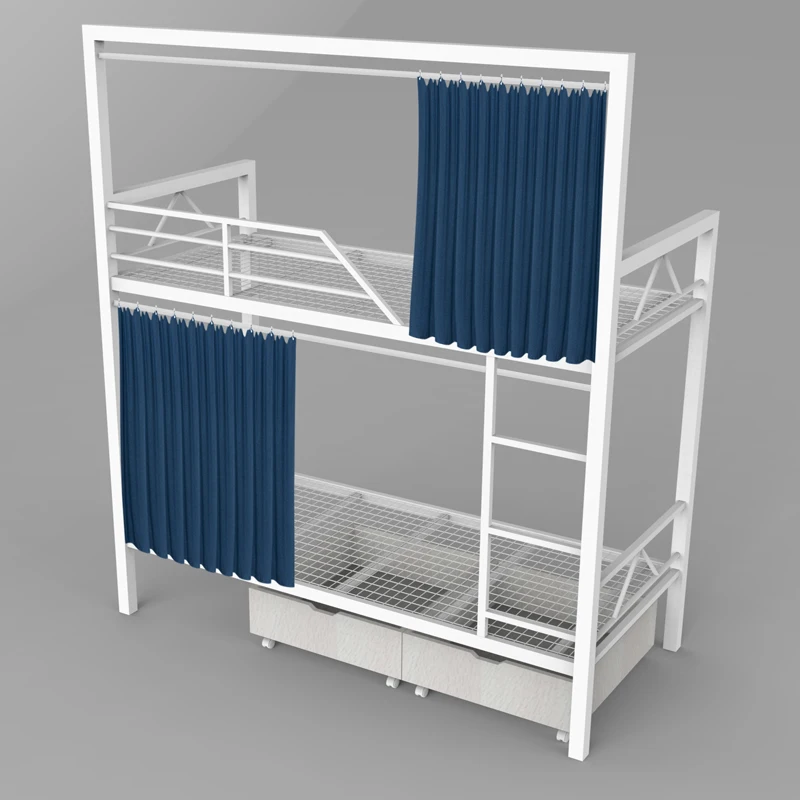 Cheap Price Dormitory Home Use Metal Steel Strong Bunk Bed with Mattress