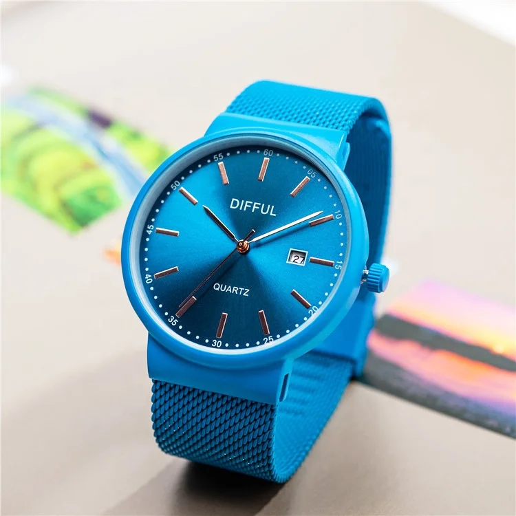 
New design fashion mesh stainless steel oem luxury reloj japan movt watch custom logo 