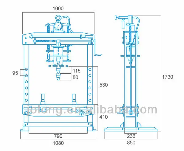 HP351 35TON HYDRAULIC SHOP PRESS