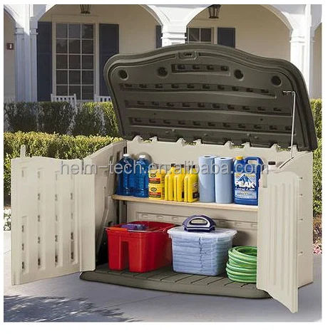 
HDPE Material Durable Outdoor Garden Plastic Tool Storage Shed 