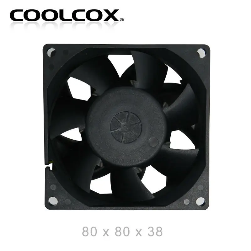 Coolcox 8038,80x80x38 мм dc осевой вентилятор, DC12V/24V 80x38mm вентилятор, Сервер вентилятор охлаждения