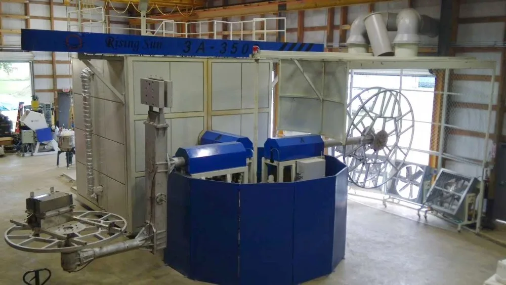 Rotomolding machine for making plastic Hygienic pallets Heavy duty