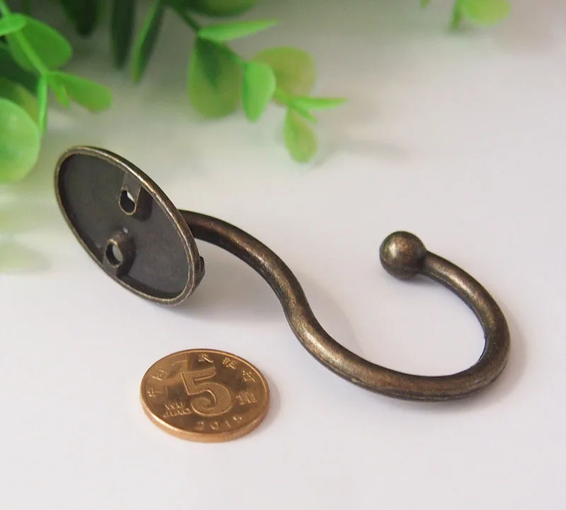 10-Pack Rustic Vintage Wall Mount Screw In Coat Clothes Towel Robe Hat Key Bag Holder Hange Hook