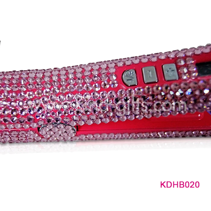 Professional Bling Gem Bead Chic Electronic Name Brand Flat Iron Hair Straightener