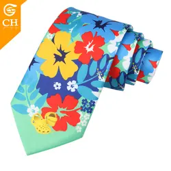 Wholesale Factory Personalized Men Neck Tie High Quality Digital Printing Fabric Tie Fancy Printed Polyester Floral Ties