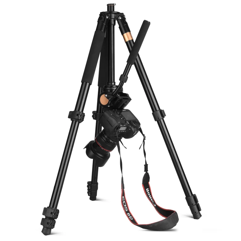 QZSD-Q640 aluminum video tripod 15kg load heavy duty telescope tripod  177cm digital professional camera tripod