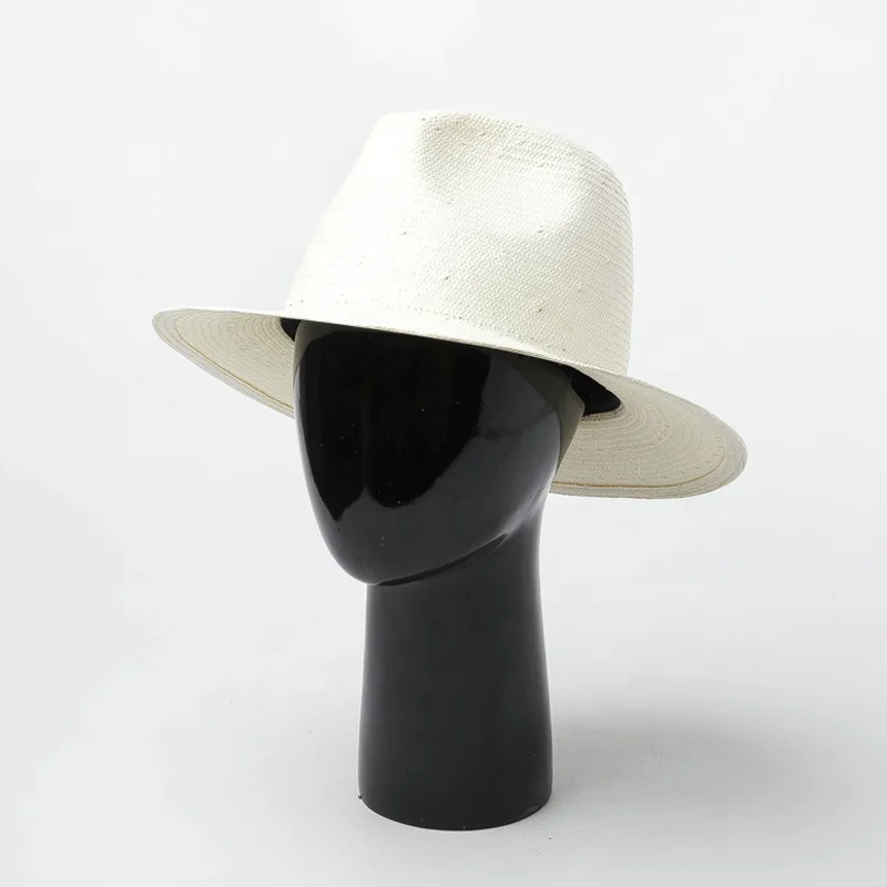 Белая соломенная шляпа-трилби для женщин и